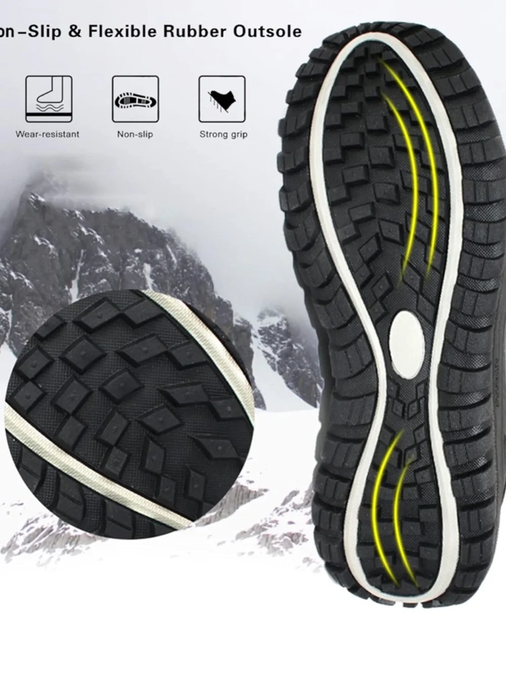 Waterproof Black Insulated Snow & Rain Boot - Unknown Brand